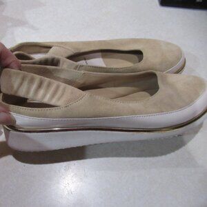 Ron White  Natasha Slingback Wedge modern shoes Italy Size 38.5   8